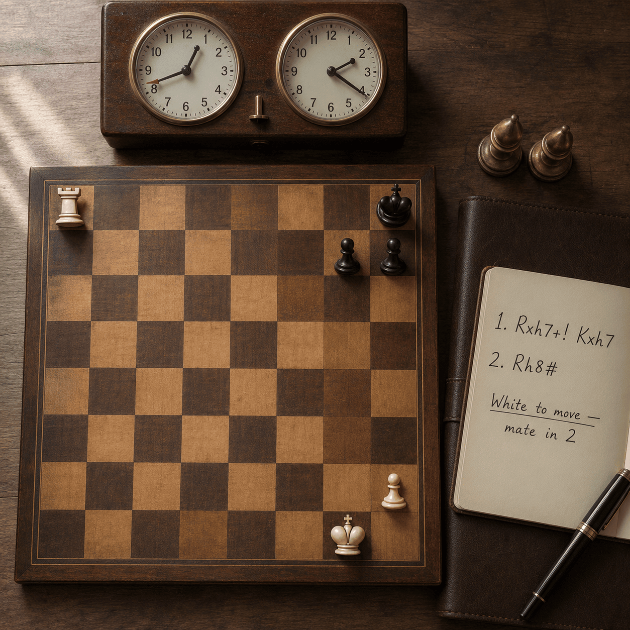 Reasoning-aware composition — a real solved chess endgame